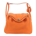 Hermes Lindy 34 Taurillon Clemence Orange Silver Metal Fittings Handbag □P:2012