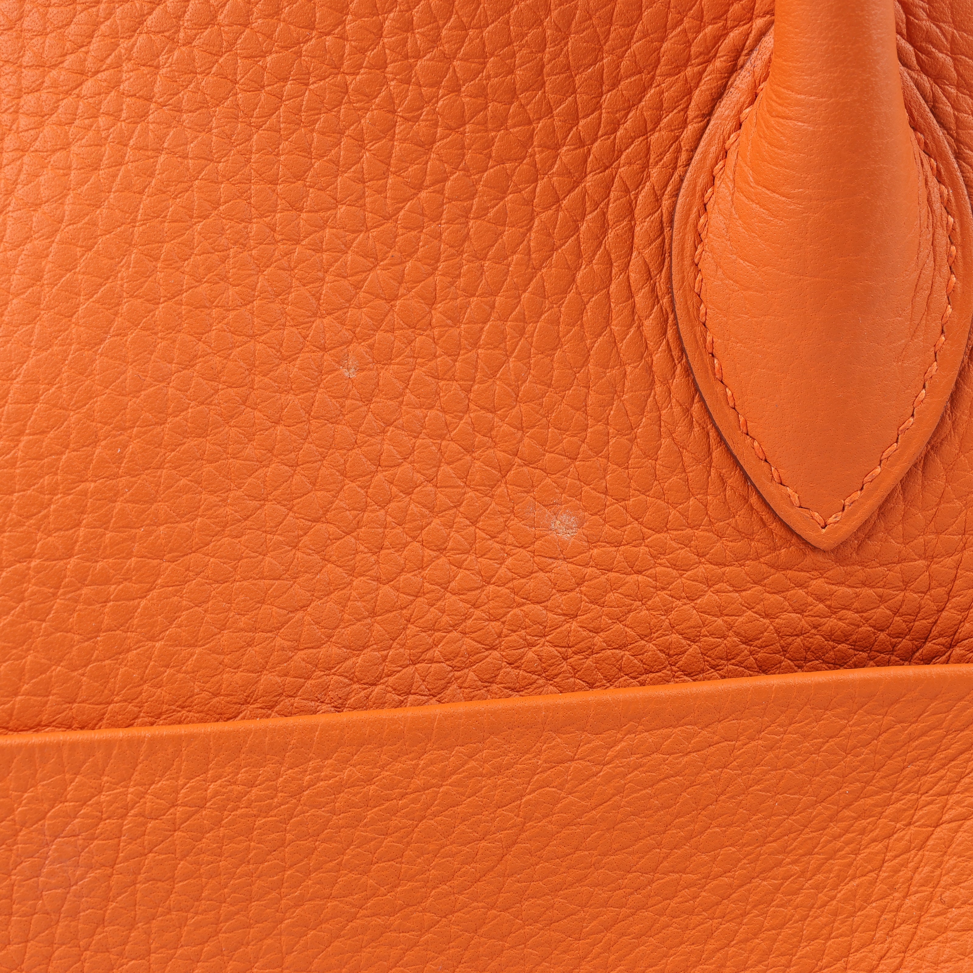 Hermes Lindy 34 Taurillon Clemence Orange Silver Metal Fittings Handbag □P:2012
