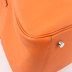 Hermes Lindy 34 Taurillon Clemence Orange Silver Metal Fittings Handbag □P:2012