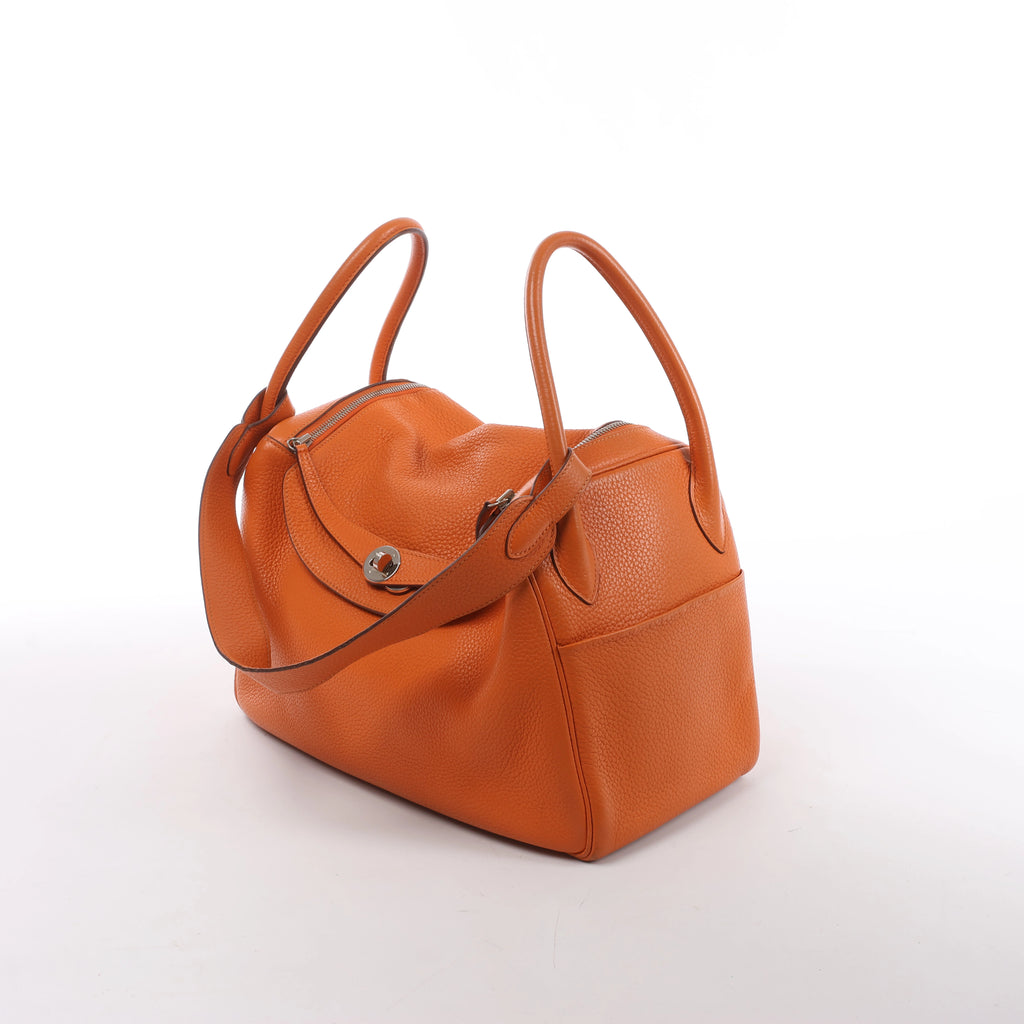Hermès Lindy 34 Taurillon Clemence 2Way Handbag Orange □R: 2014