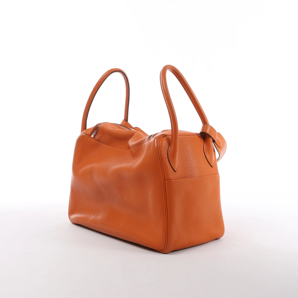 Hermès Lindy 34 Taurillon Clemence 2Way Handbag Orange □R: 2014