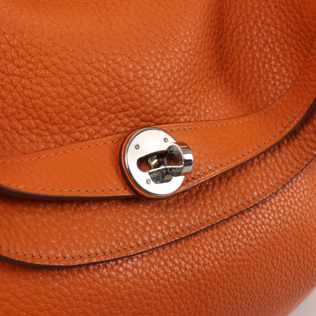 Hermès Lindy 34 Taurillon Clemence 2Way Handbag Orange □R: 2014
