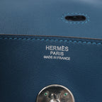 Hermes Lindy 34 Veau Swift Blue de galice Silver Metal Fittings 2Way Handbag □R: 2014