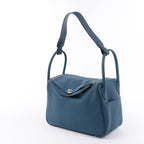 Hermes Lindy 34 Veau Swift Blue de galice Silver Metal Fittings 2Way Handbag □R: 2014