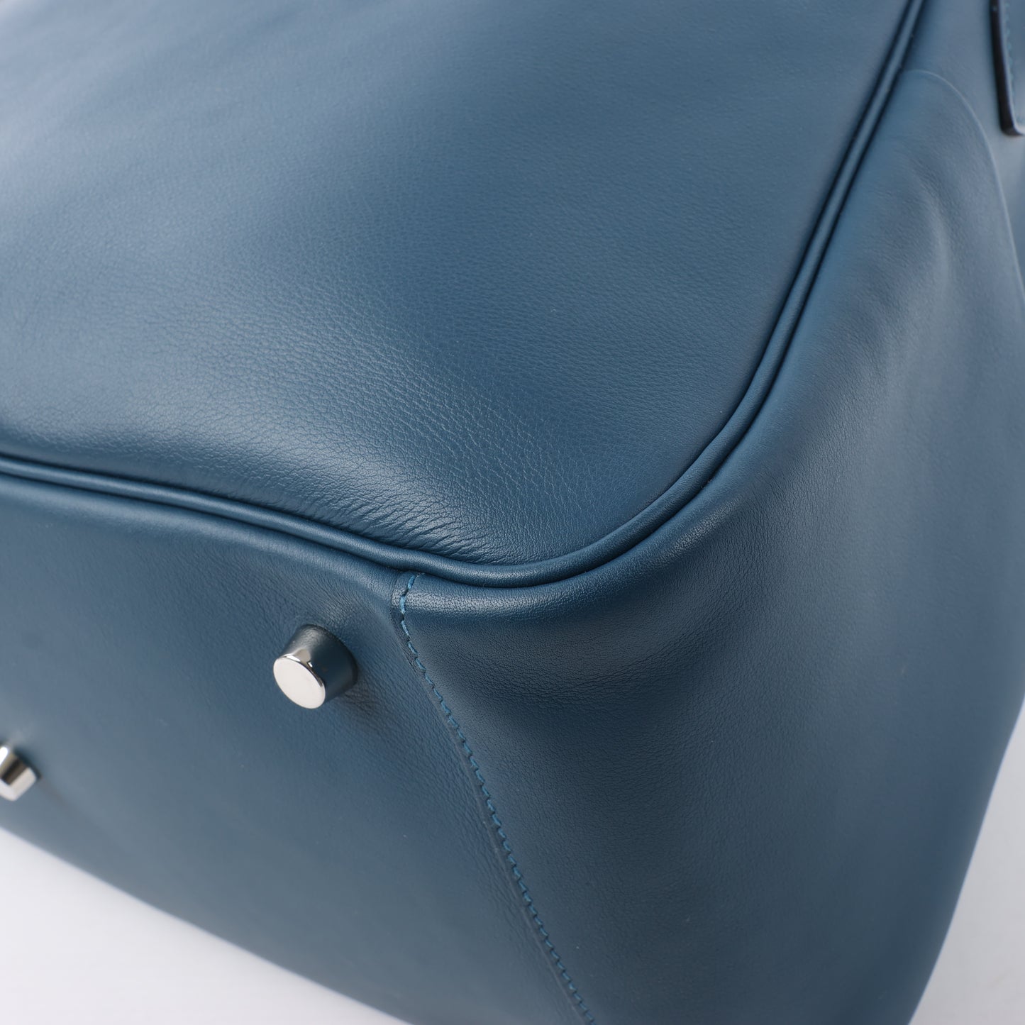 Hermes Lindy 34 Veau Swift Blue de galice Silver Metal Fittings 2Way Handbag □R: 2014