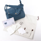 Hermes Lindy 34 Veau Swift Blue de galice Silver Metal Fittings 2Way Handbag □R: 2014