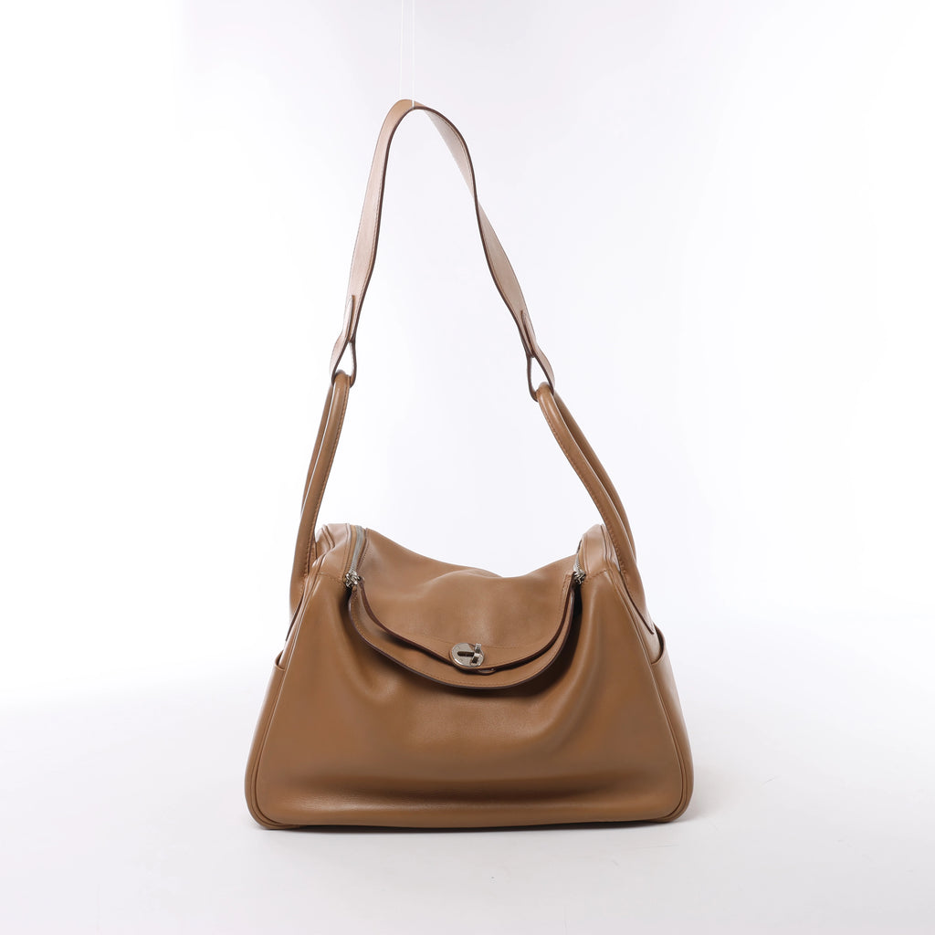 Hermès Lindy 34 Veau Swift Leather 2Way Handbag in Brown □L: 2008