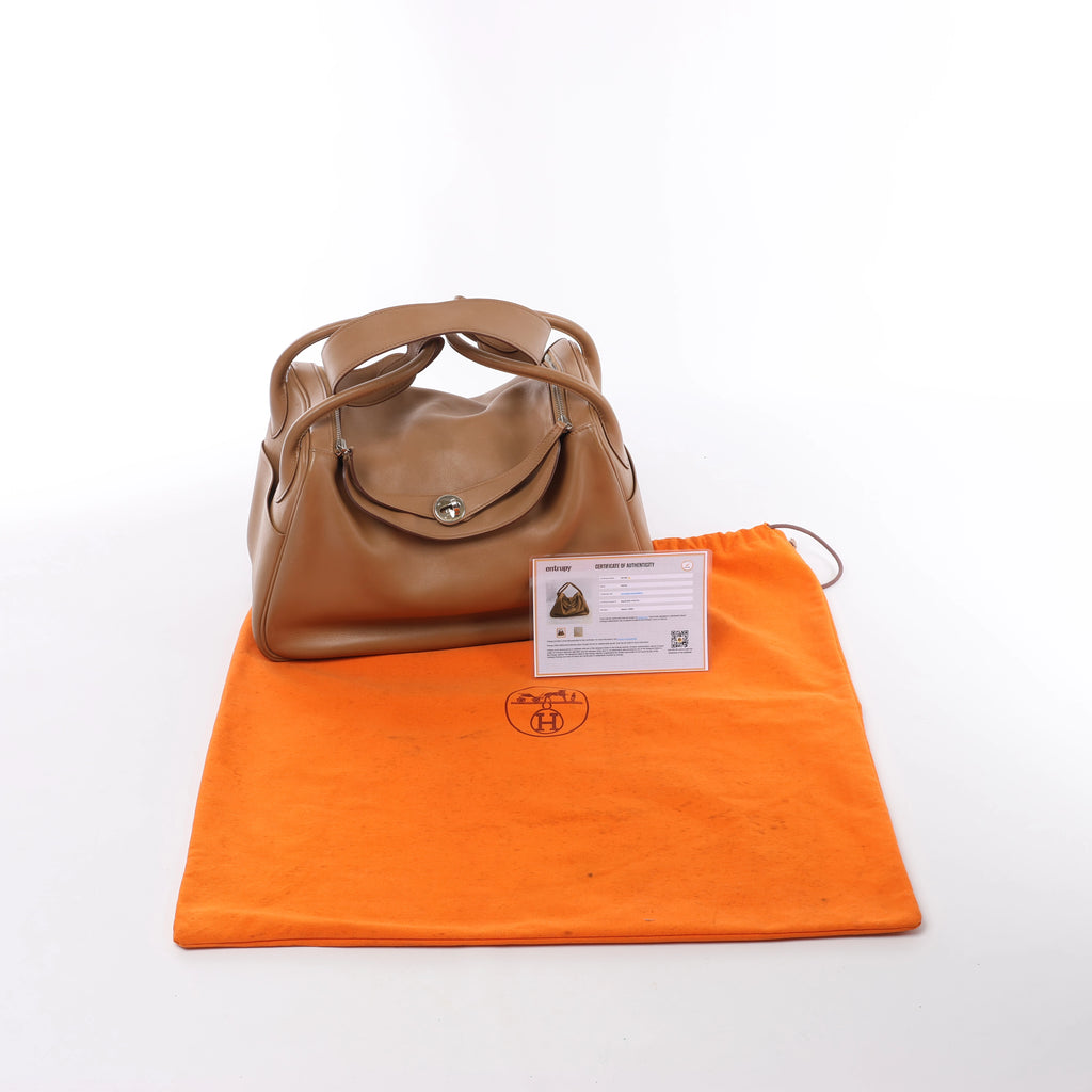 Hermès Lindy 34 Veau Swift Leather 2Way Handbag in Brown □L: 2008
