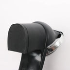 HERMES Manege Kelly Leather Sandals in Black x Silver, Size 37 EU