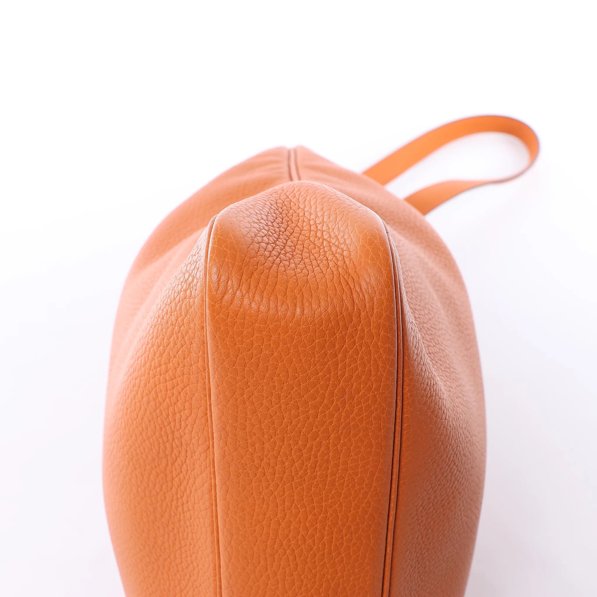 HERMES Massai PM Taurillon Clemence Leather Shoulder Bag in Orange □J: 2006