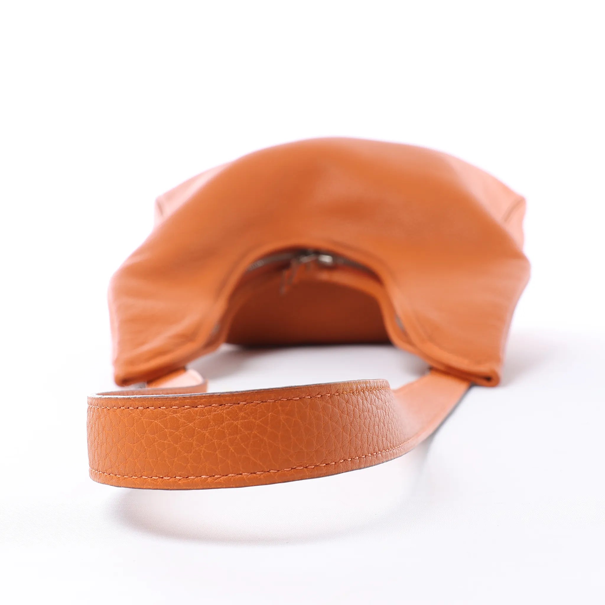HERMES Massai PM Taurillon Clemence Leather Shoulder Bag in Orange □J: 2006