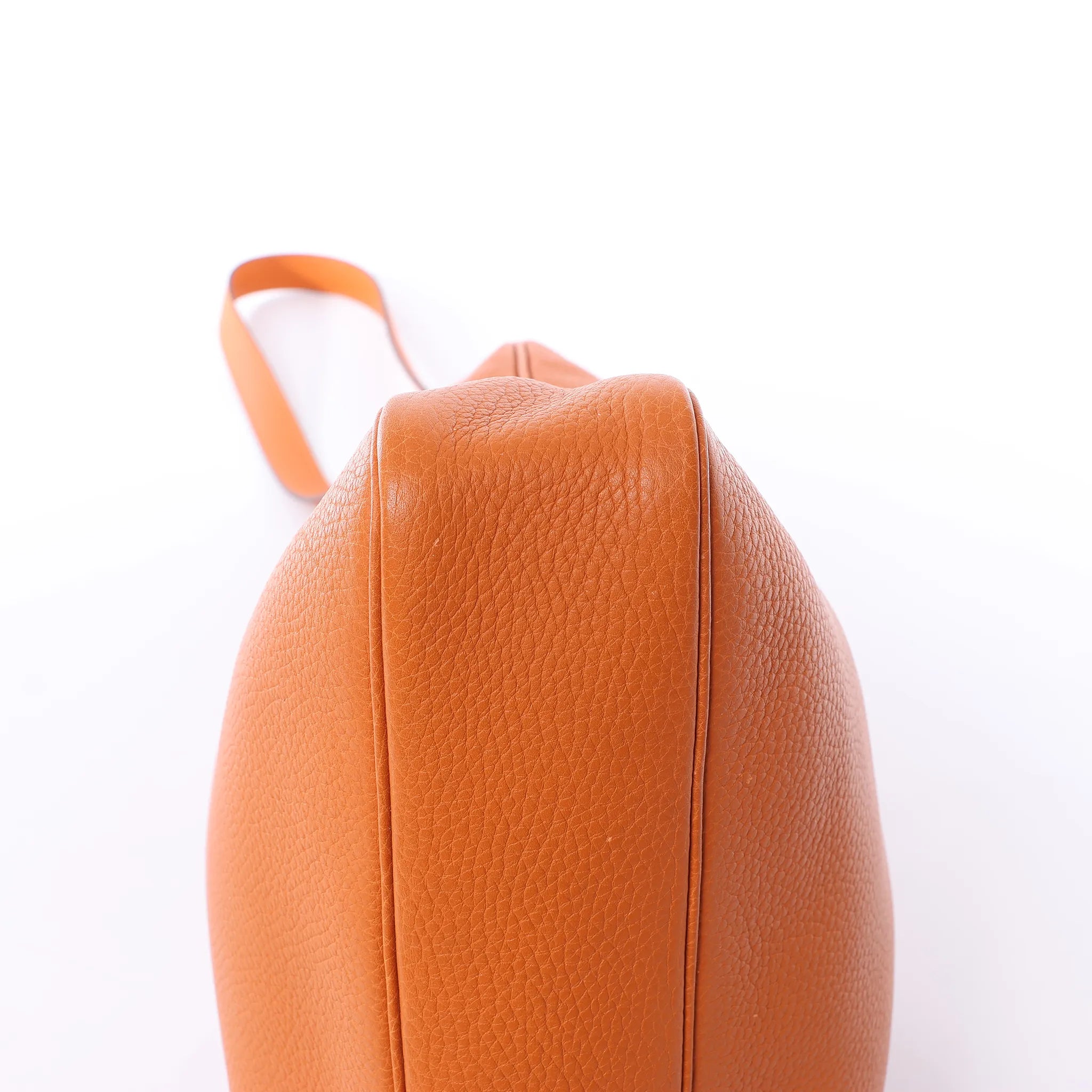 HERMES Massai PM Taurillon Clemence Leather Shoulder Bag in Orange □J: 2006