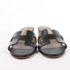 Sandalias de piel HERMES OASIS en color negro, talla 37.5 EU