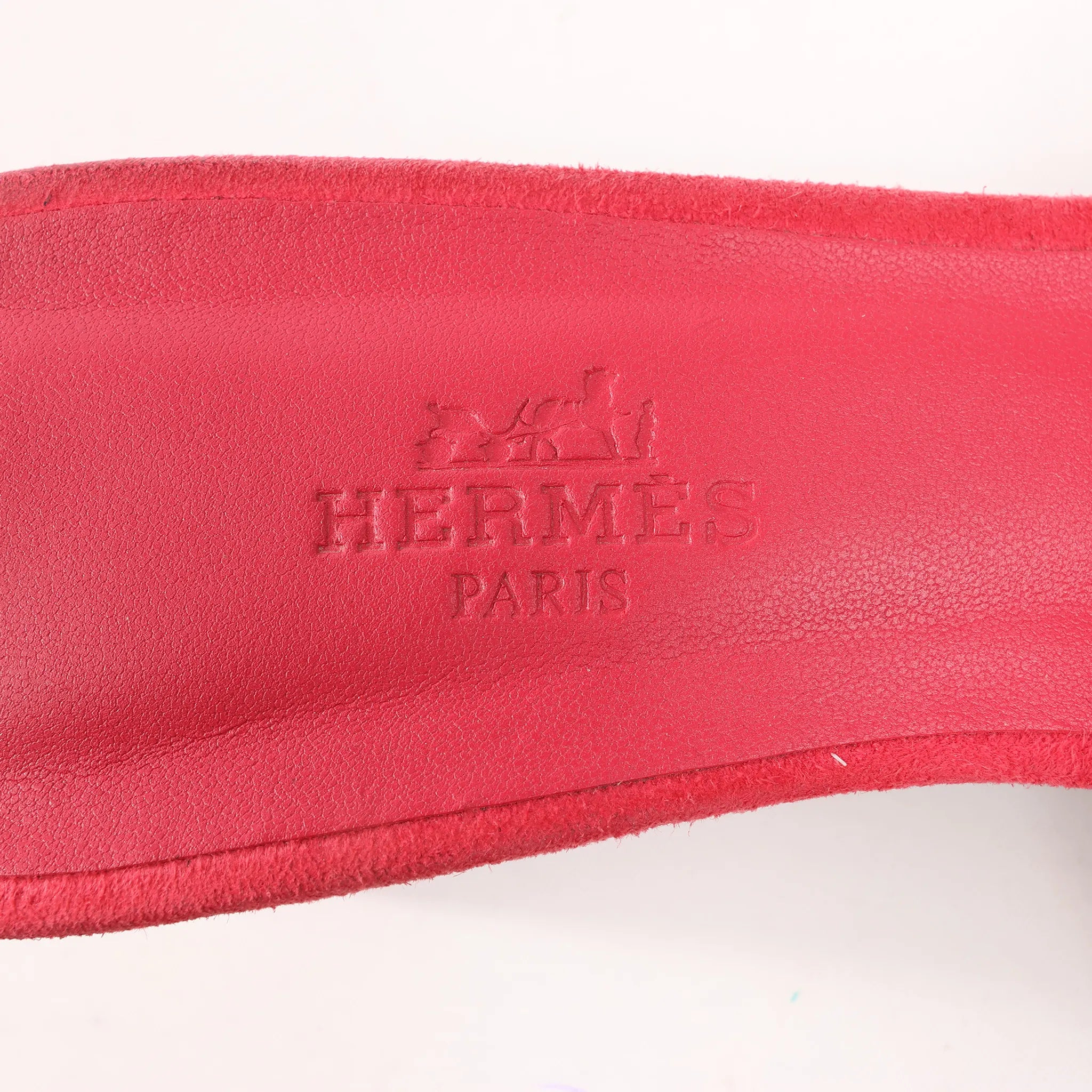 HERMES OASIS Suede Sandals in Pink, Size 38 EU