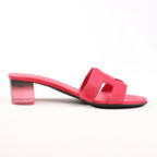 HERMES OASIS Suede Sandals in Pink, Size 38 EU