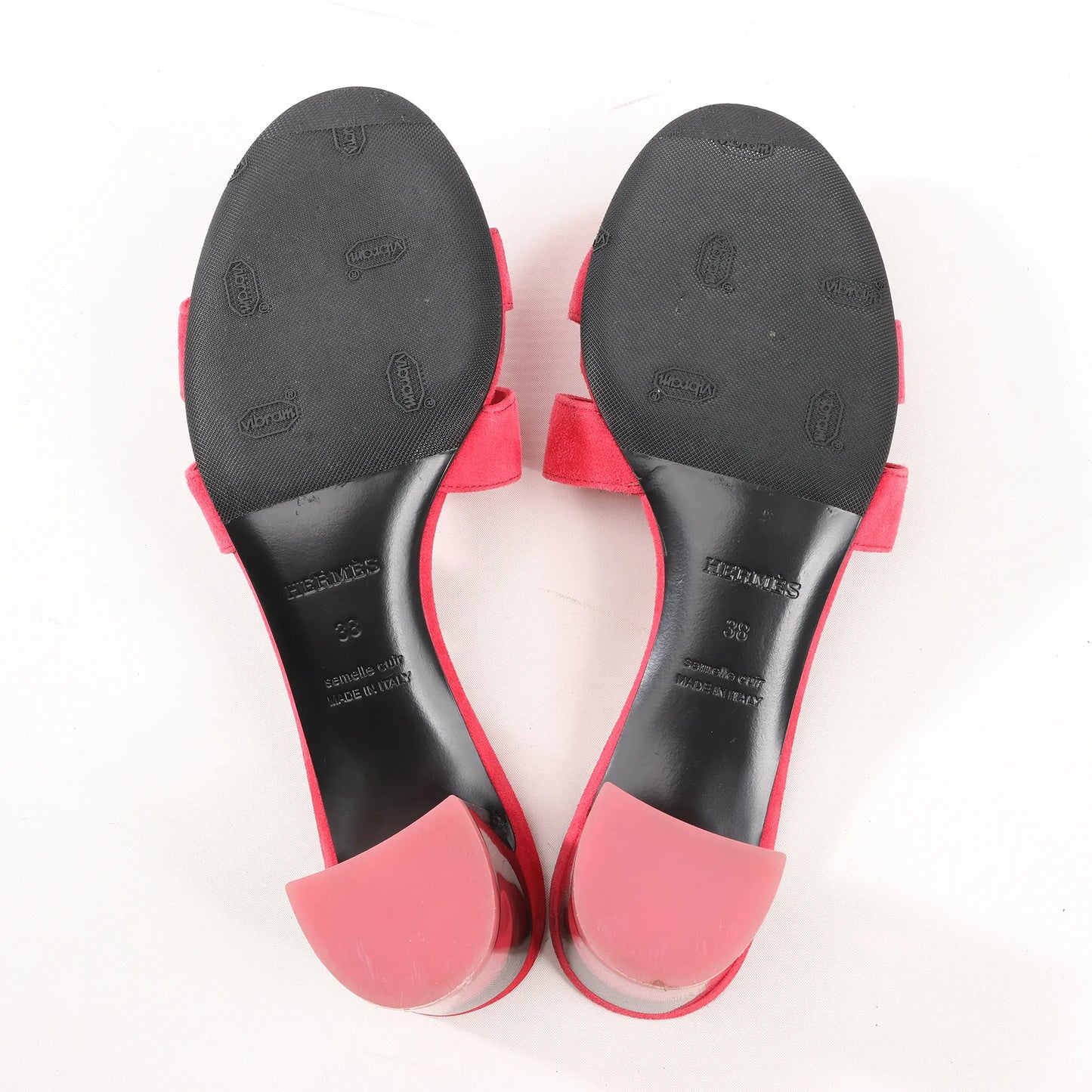 Sandales en daim rose HERMES OASIS, pointure 38 EU