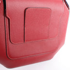 HERMES Octagon Veau Epsom Crossbody Bag in Rouge Grenat X: 2016