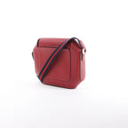 HERMES Octagon Veau Epsom Crossbody Bag in Rouge Grenat X: 2016