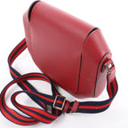 HERMES Octagon Veau Epsom Crossbody Bag in Rouge Grenat X: 2016