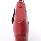 HERMES Octagon Veau Epsom Crossbody Bag in Rouge Grenat X: 2016