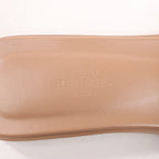 HERMES Oran Leather Sandals in Beige, Size 36.5 EU