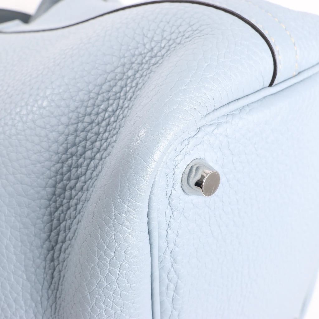 HERMES Picotin Lock 18 PM Taurillon Clemence Handbag in Blue □Q:2013