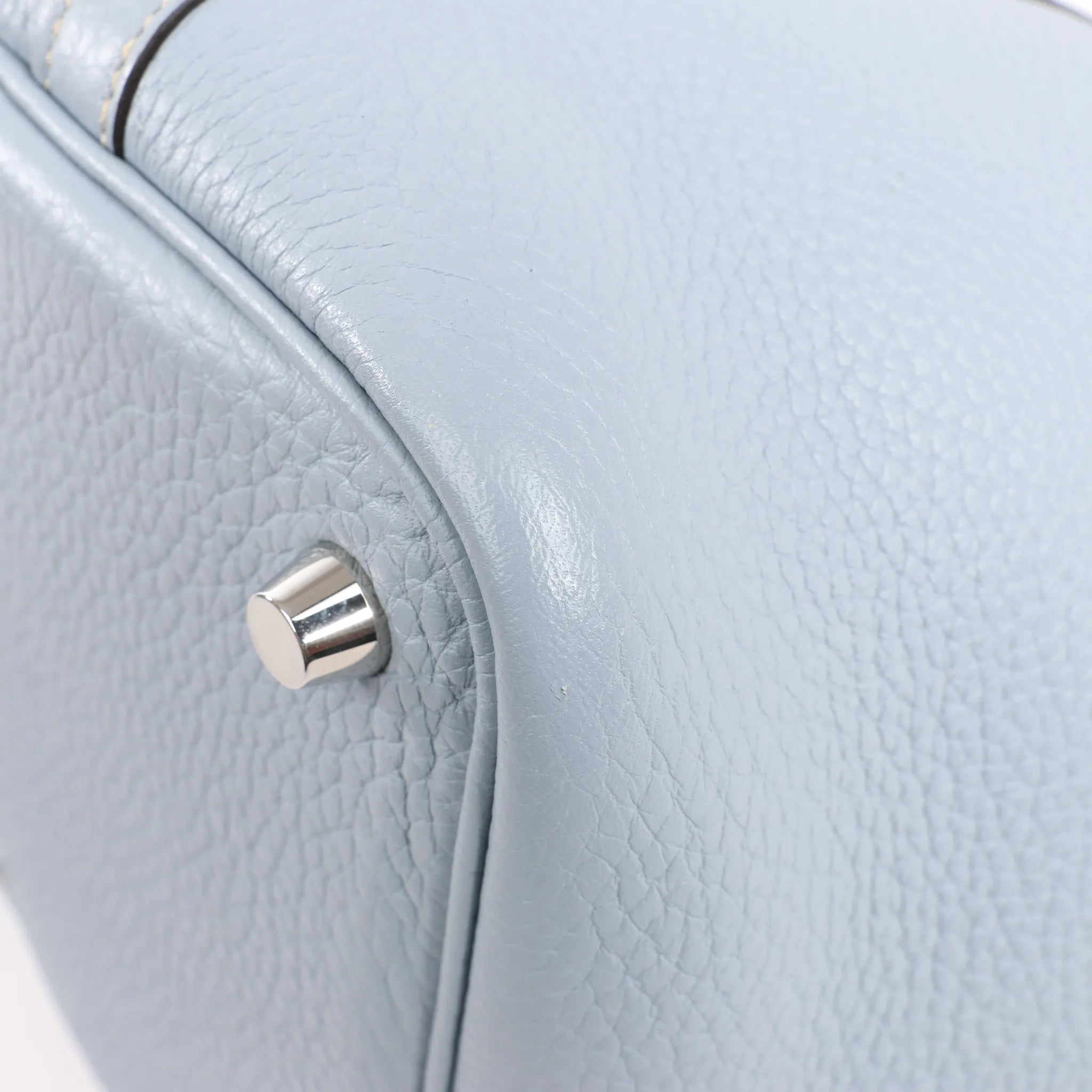 HERMES Picotin Lock 18 PM Taurillon Clemence Handbag in Blue □Q:2013
