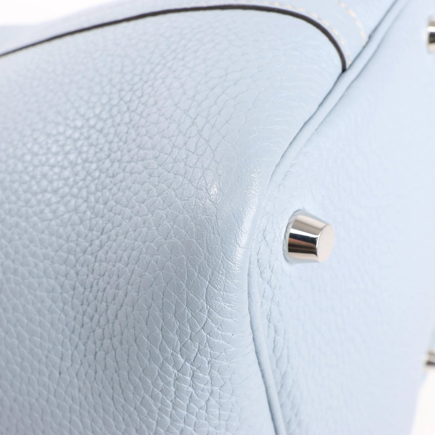 HERMES Picotin Lock 18 PM Taurillon Clemence Handbag in Blue □Q:2013