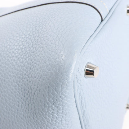 HERMES Picotin Lock 18 PM Taurillon Clemence Handbag in Blue □Q:2013