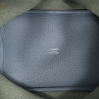 HERMES Picotin Lock 18 PM Taurillon Clemence Handbag in Blue □Q:2013