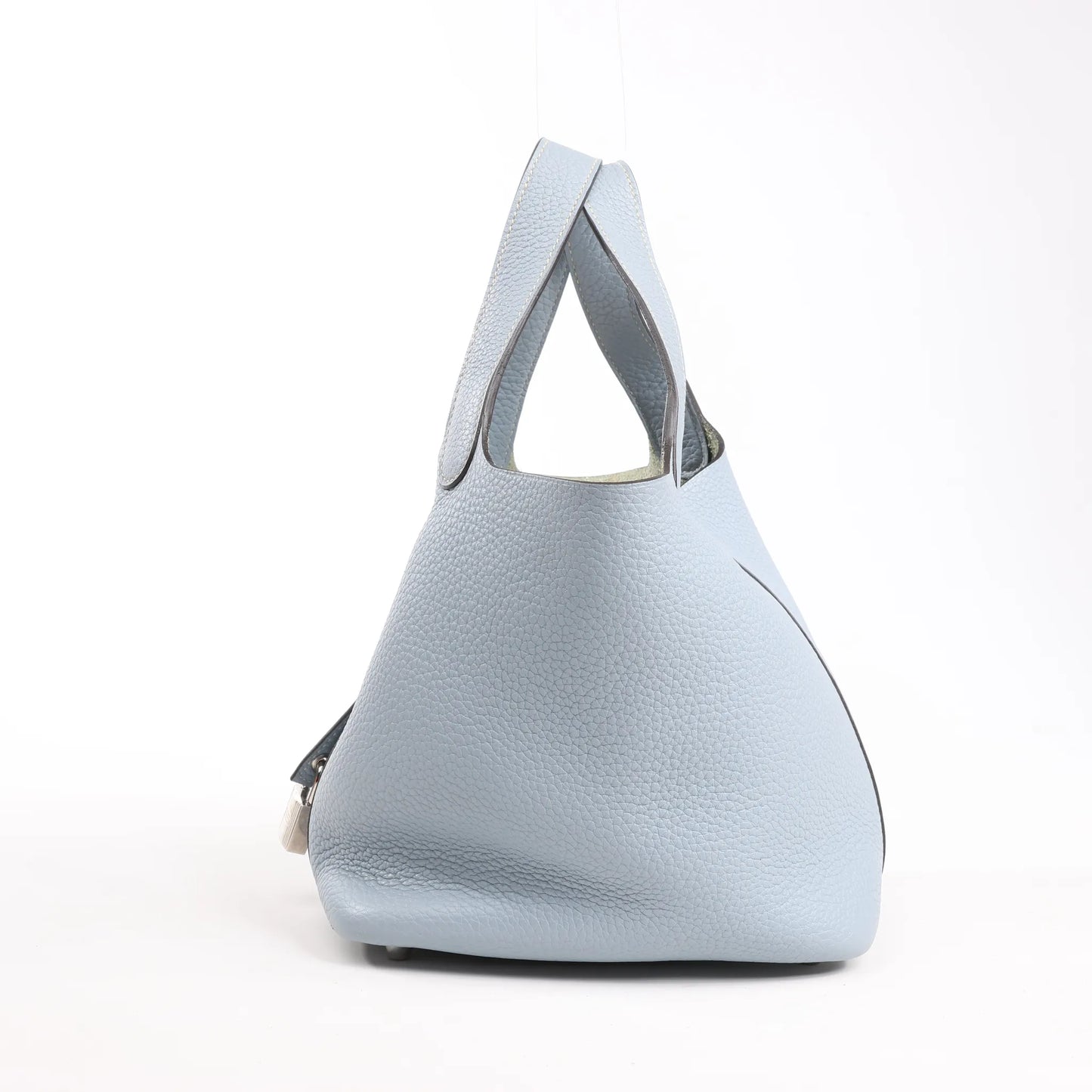 HERMES Picotin Lock 18 PM Taurillon Clemence Handbag in Blue □Q:2013