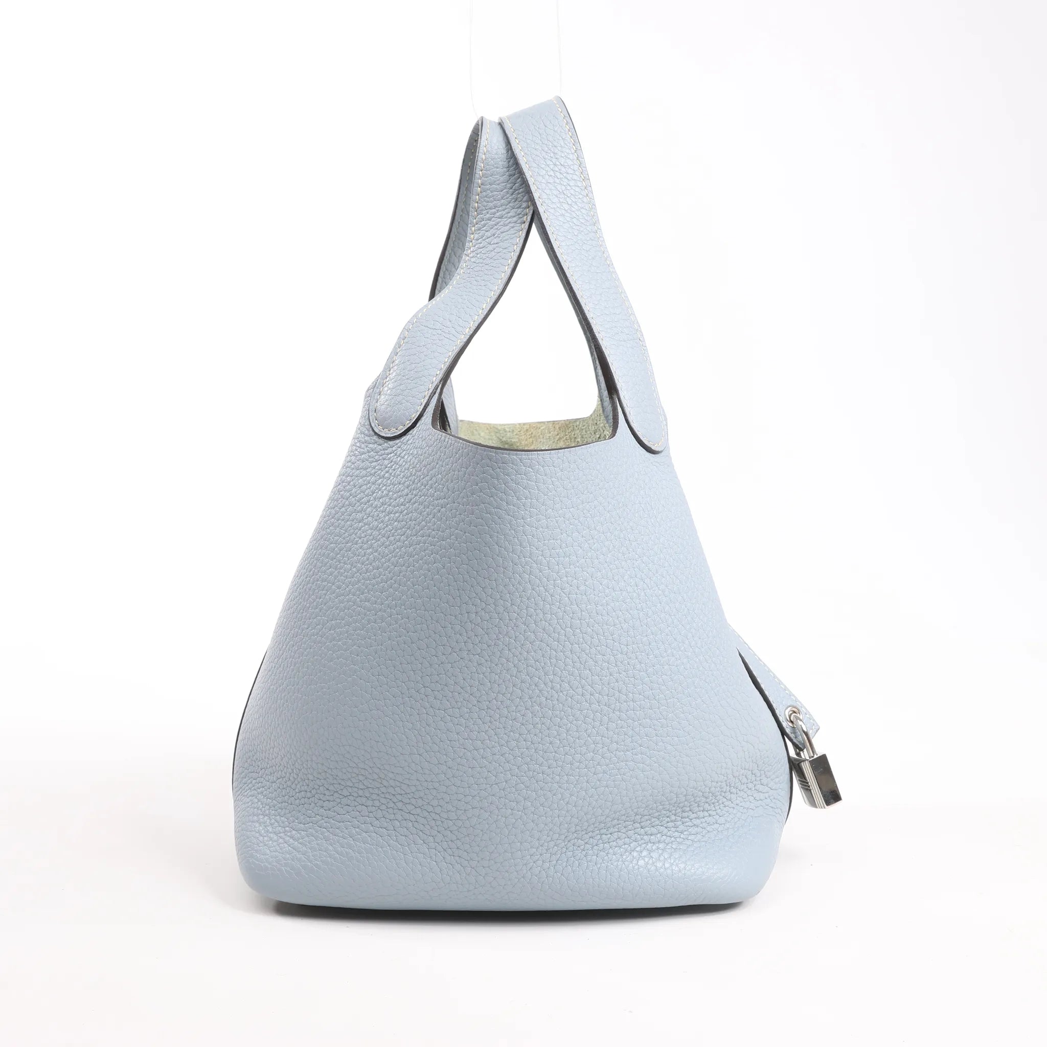 HERMES Picotin Lock 18 PM Taurillon Clemence Handbag in Blue □Q:2013