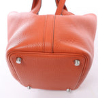 HERMES Picotin Lock 18 PM Taurillon Clemence Handbag in Orange X: 2016