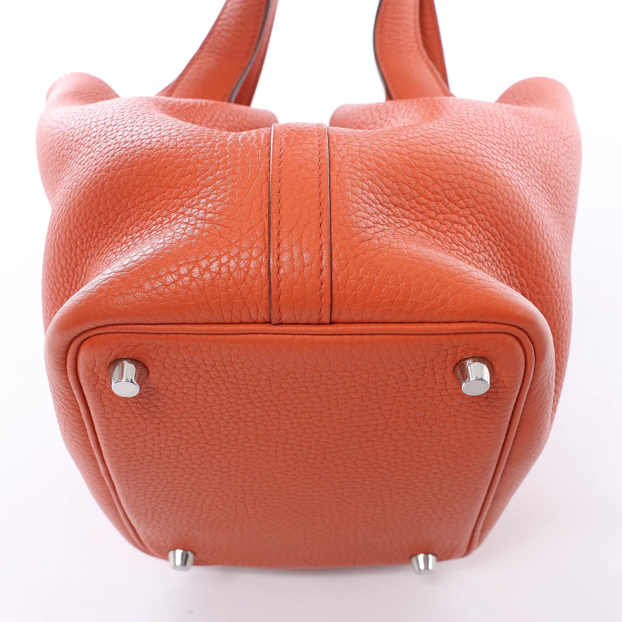 HERMES Picotin Lock 18 PM Taurillon Clemence Handbag in Orange X: 2016