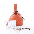 HERMES Picotin Lock 18 PM Taurillon Clemence Handbag in Orange X: 2016
