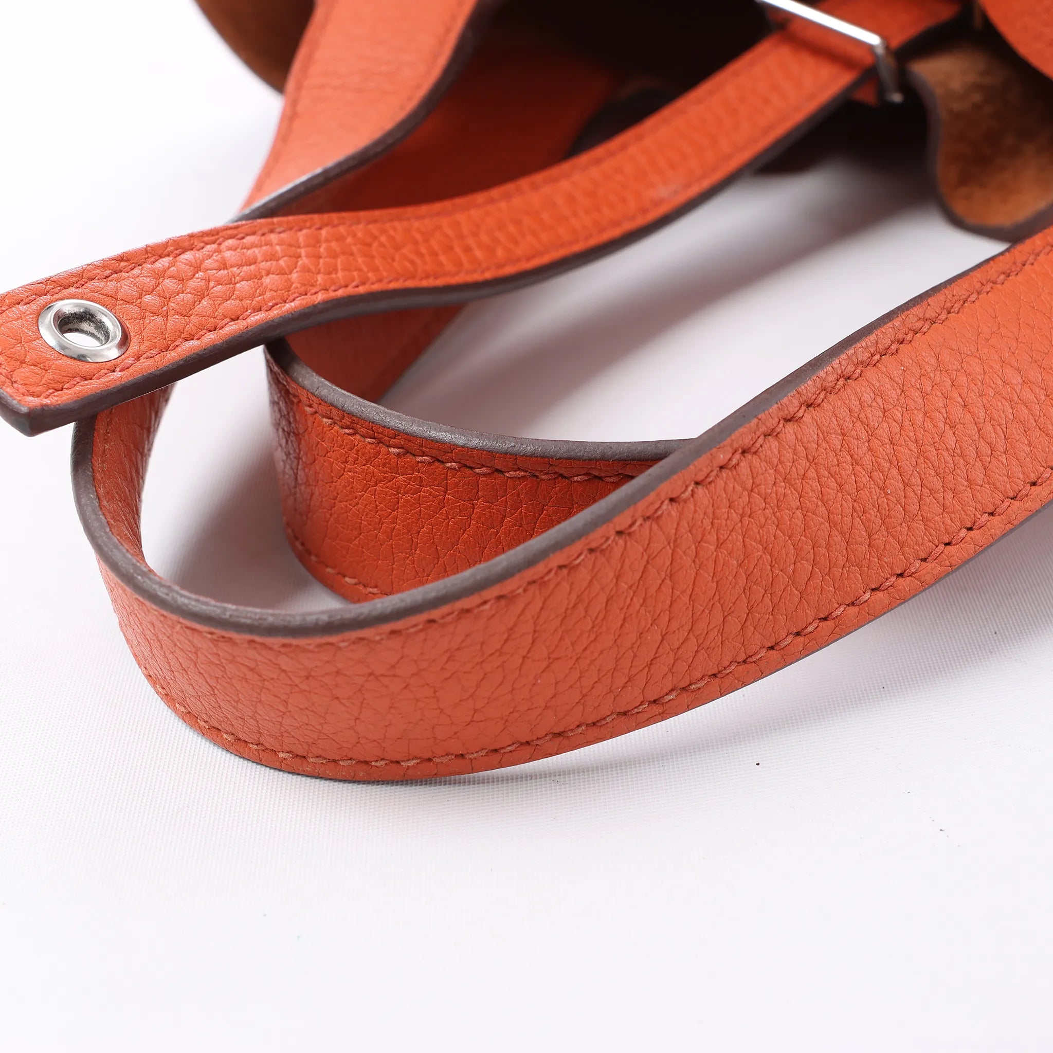 HERMES Picotin Lock 18 PM Taurillon Clemence Handbag in Orange X: 2016