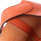 HERMES Picotin Lock 18 PM Taurillon Clemence Handbag in Orange X: 2016