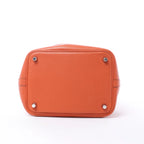 HERMES Picotin Lock 18 PM Taurillon Clemence Handbag in Orange X: 2016