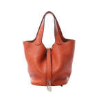 HERMES Picotin Lock 18 PM Taurillon Clemence Handbag in Orange X: 2016