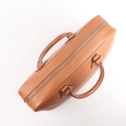 HERMES Plume 40 Evercolor Gold Silver Metal Fittings Handbag Z: 2021