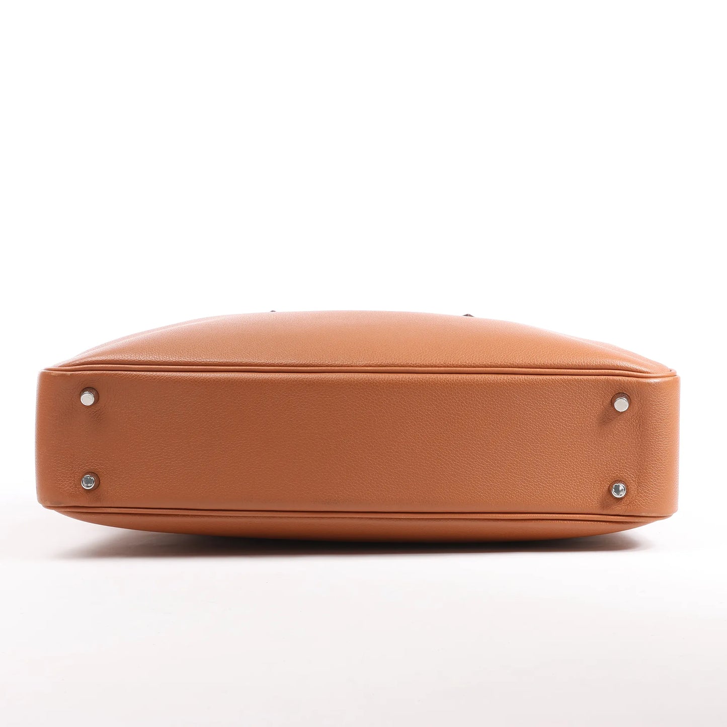 HERMES Plume 40 Evercolor Gold Silver Metal Fittings Handbag Z: 2021