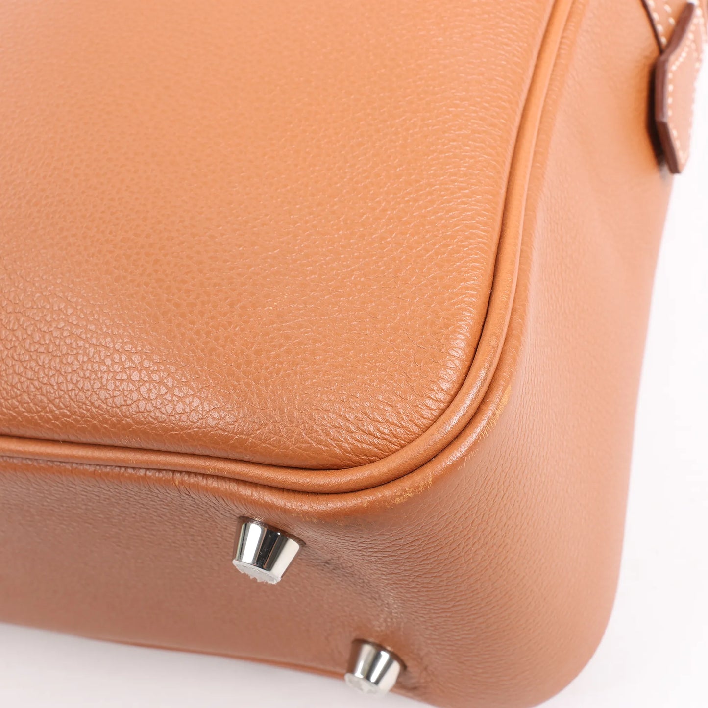 HERMES Plume 40 Evercolor Gold Silver Metal Fittings Handbag Z: 2021