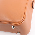 HERMES Plume 40 Evercolor Gold Silver Metal Fittings Handbag Z: 2021