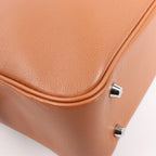HERMES Plume 40 Evercolor Gold Silver Metal Fittings Handbag Z: 2021