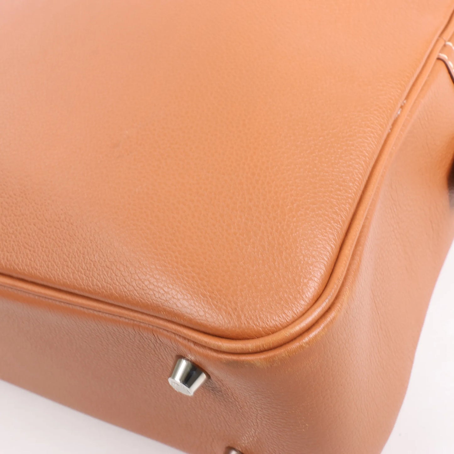 HERMES Plume 40 Evercolor Gold Silver Metal Fittings Handbag Z: 2021