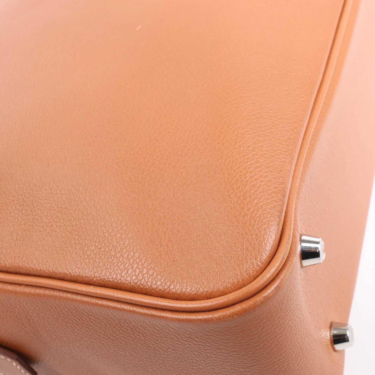 HERMES Plume 40 Evercolor Gold Silver Metal Fittings Handbag Z: 2021