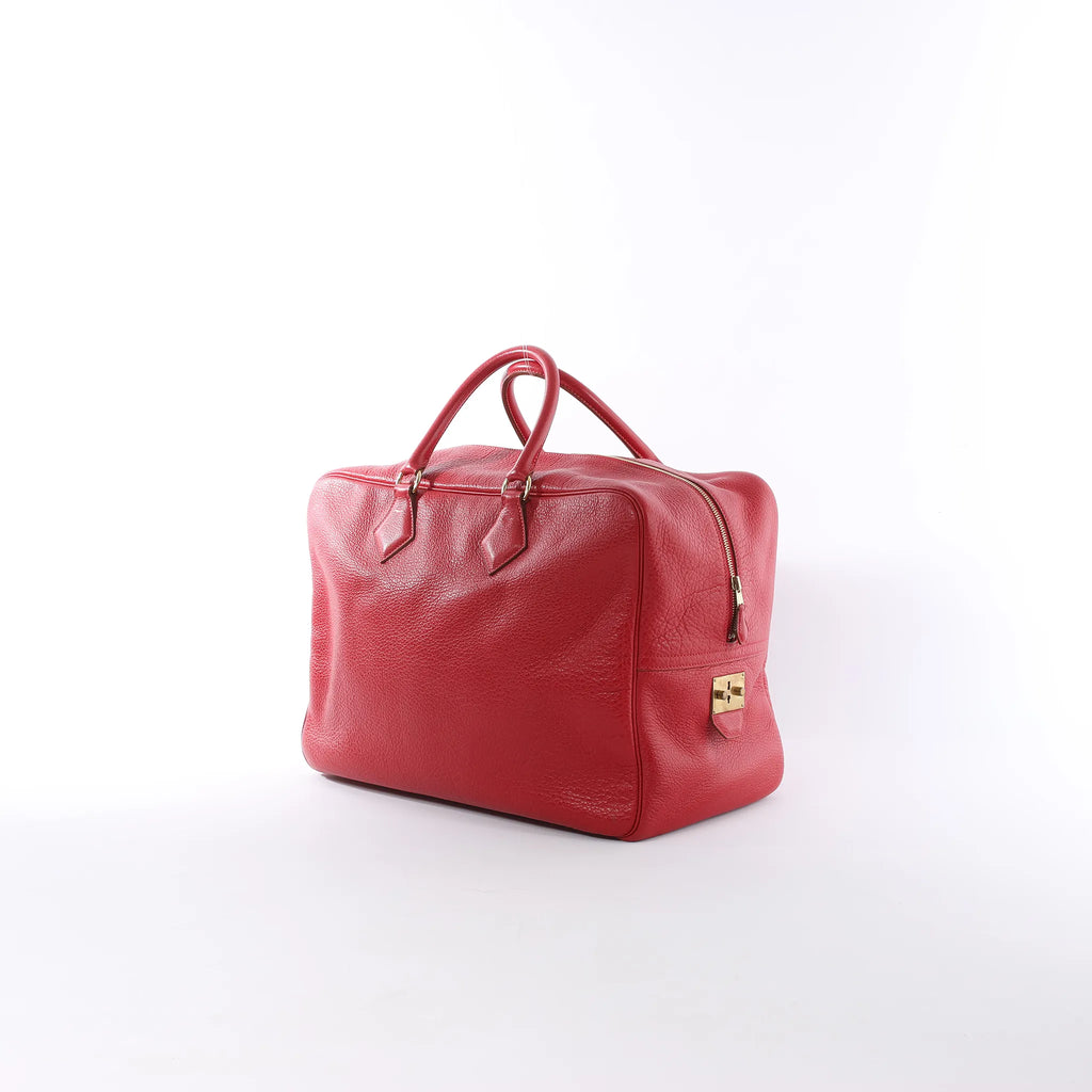 HERMES Plume 45 Fjord Handbag in Rouge vif □B: 1998