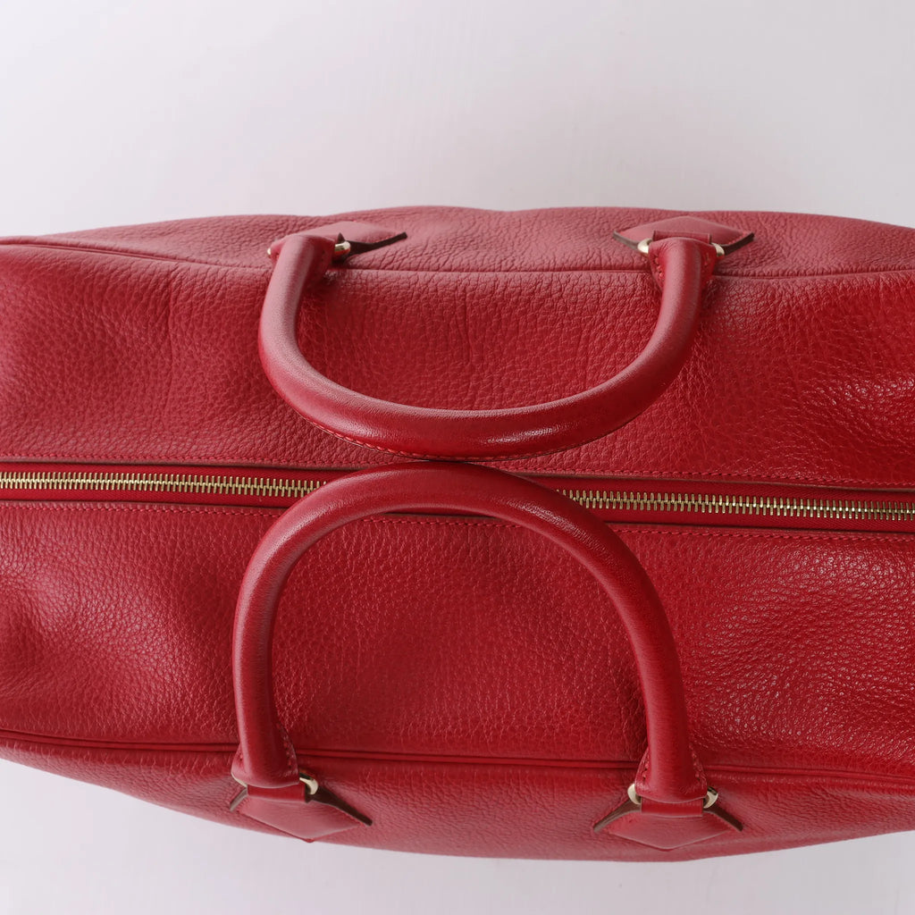 HERMES Plume 45 Fjord Handbag in Rouge vif □B: 1998