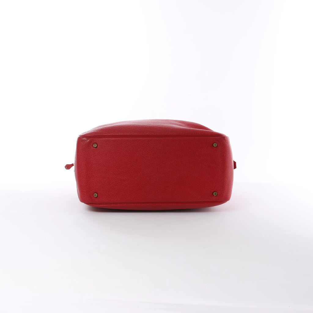 HERMES Plume 45 Fjord Handbag in Rouge vif □B: 1998