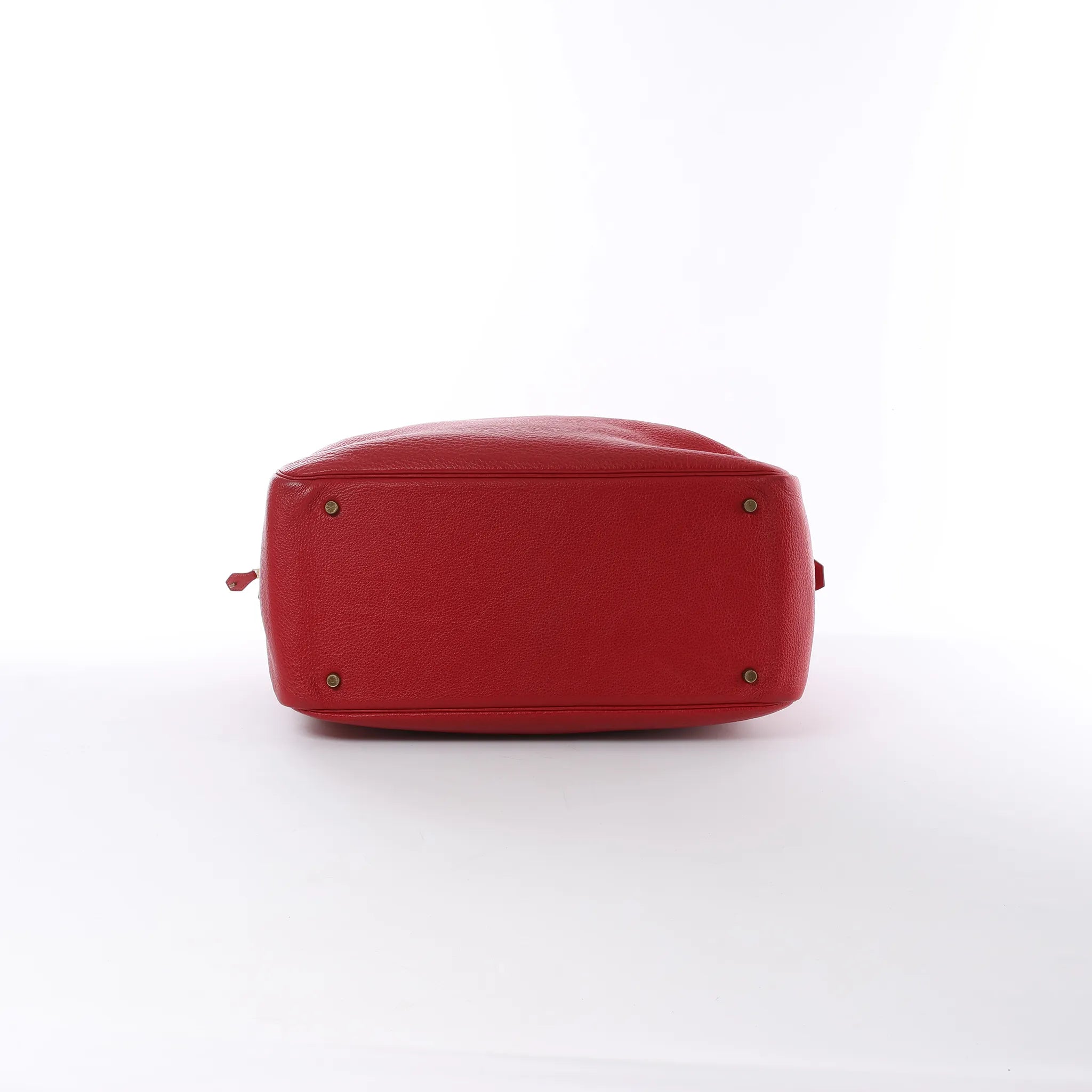 HERMES Plume 45 Fjord Handbag in Rouge vif □B: 1998
